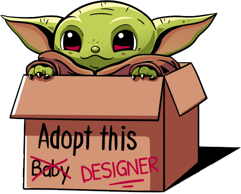 image of baby yoda adopt a designer
